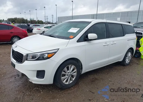 2016 Kia Sedona Lx из США, поврежденный, VIN KNDMB5C15G6153803